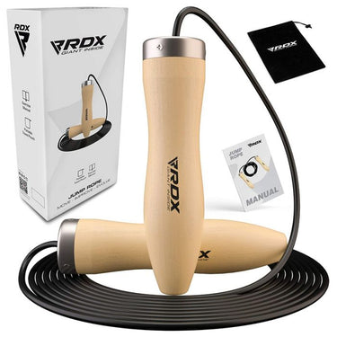 CUERDA PARA SALTAR CON ASAS DE MADERA DE 10.3 PIES RDX W2 BR